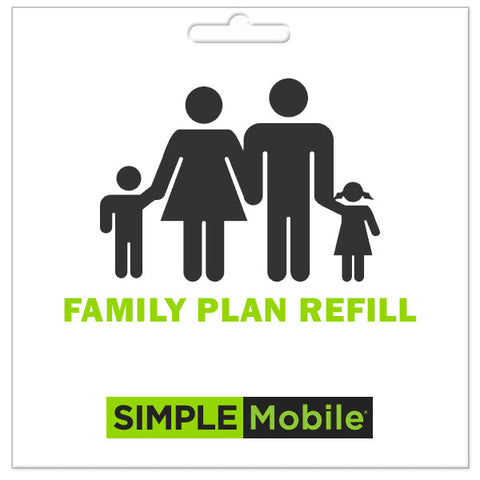 Simple Mobile Family Plan ReUp Refill - Instant Payment [Dev]